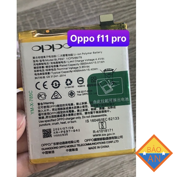 Pin Zin Hãng dành cho điện thoại Oppo F11 Pro BLP697 - 4000mAh