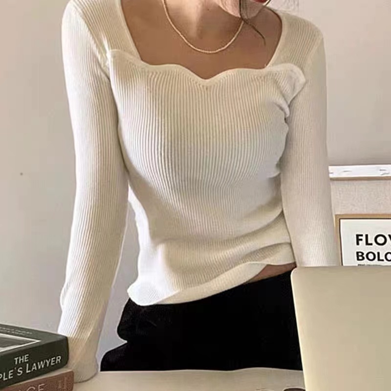NRVP Áo Sweater Dệt Kim Dài Tay Thiết Kế Mới Thời Trang Theo Phong Cách Hàn Quốc Cho Nữ