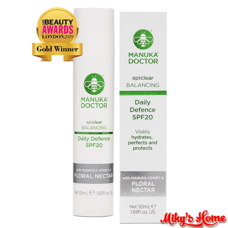 Sữa dưỡng da chống nắng Manuka Doctor ApiClear Daily Defence SPF20 50ml - UK (Anh Quốc)