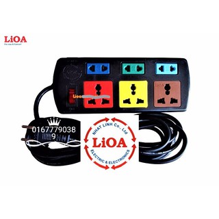 ổ cắm điện lioa 6 lỗ 3m