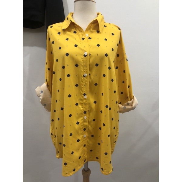 Áo sơ mi dáng rộng chất đũi lụa mềm mát có thể khoác size S M
