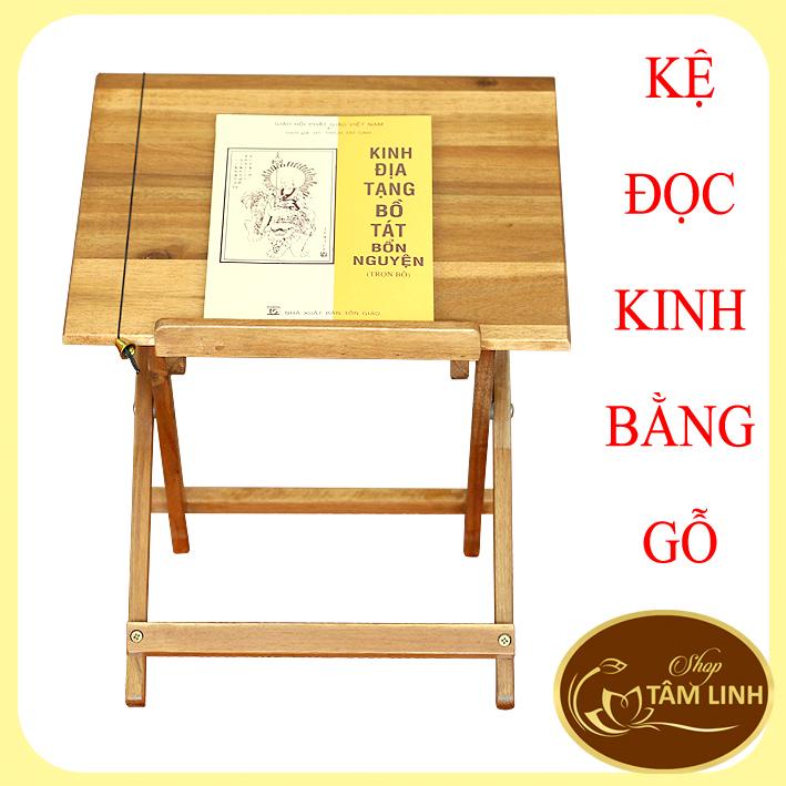 Kệ tụng kinh ,kệ đọc sách gỗ tự nhiên 100%  gấp gọn sau khi sủ dụng.