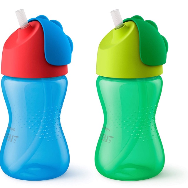 Bình tập uống nước có ống hút chống sặc 300ml Avent