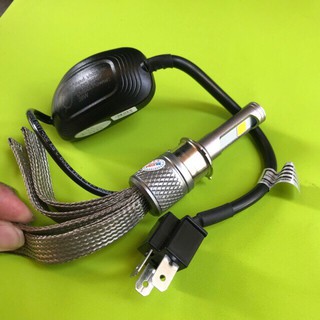 Đèn pha xe máy - đèn pha led râu rtd chính hãng m02j-2 tim, công suất:28w, nhiệt màu:6000k, điện