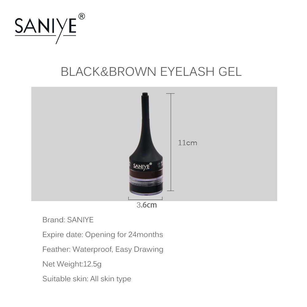 Gel kẻ mắt SANIYE M208 3g mau khô chống thấm nước tiện lợi