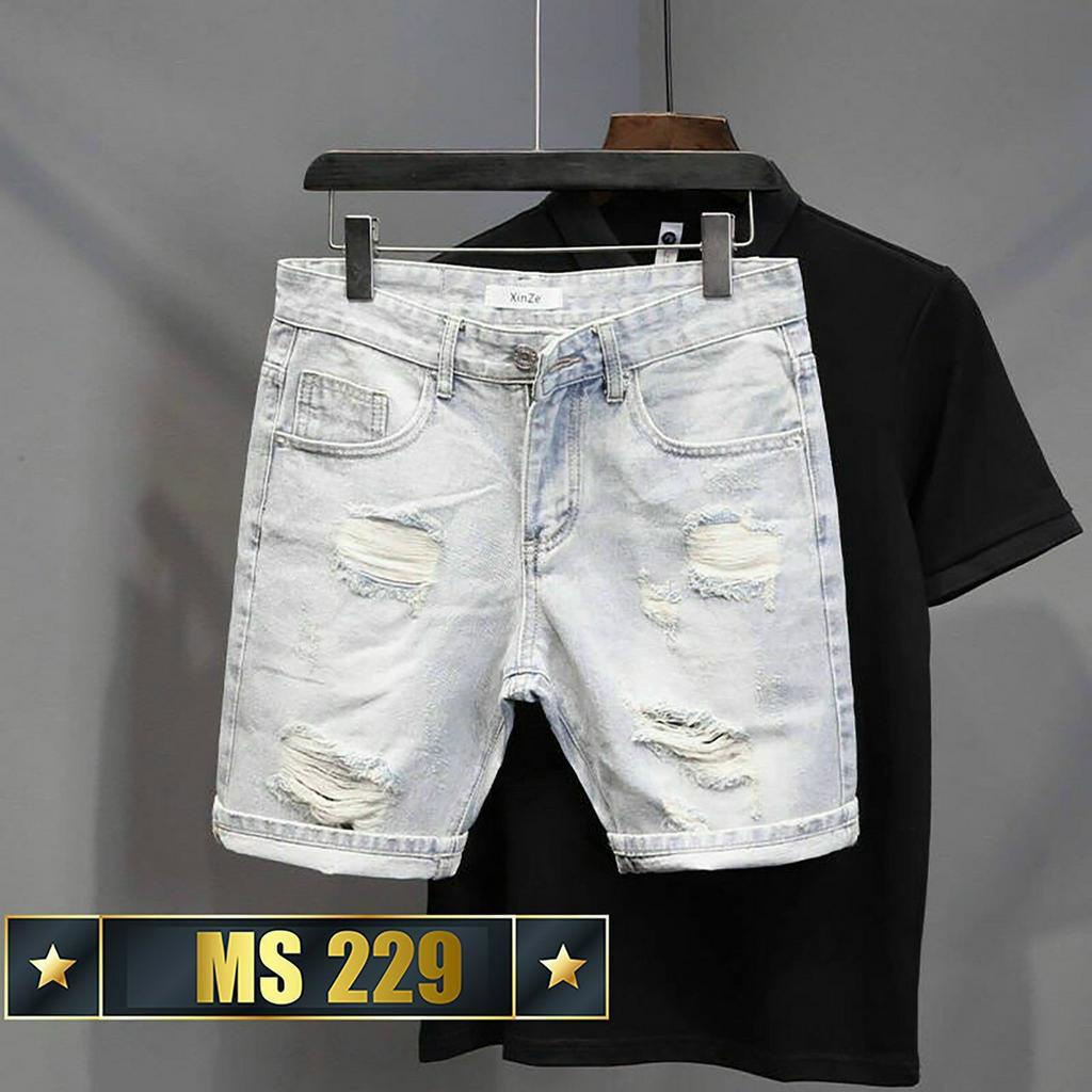 Quần short jean nam xanh rách cao cấp - chất liệu bò co giãn tốt ( Hàng chuẩn shop) Lady-Hn Store88 KV306