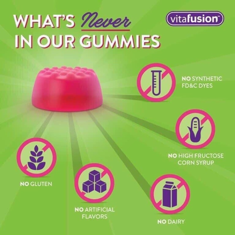 Kẹo dẻo Calcium Vitafusion Gummy Vitamins 100 viên