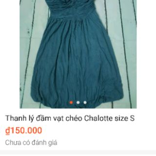 Comb 2 đầm vạt vai size S