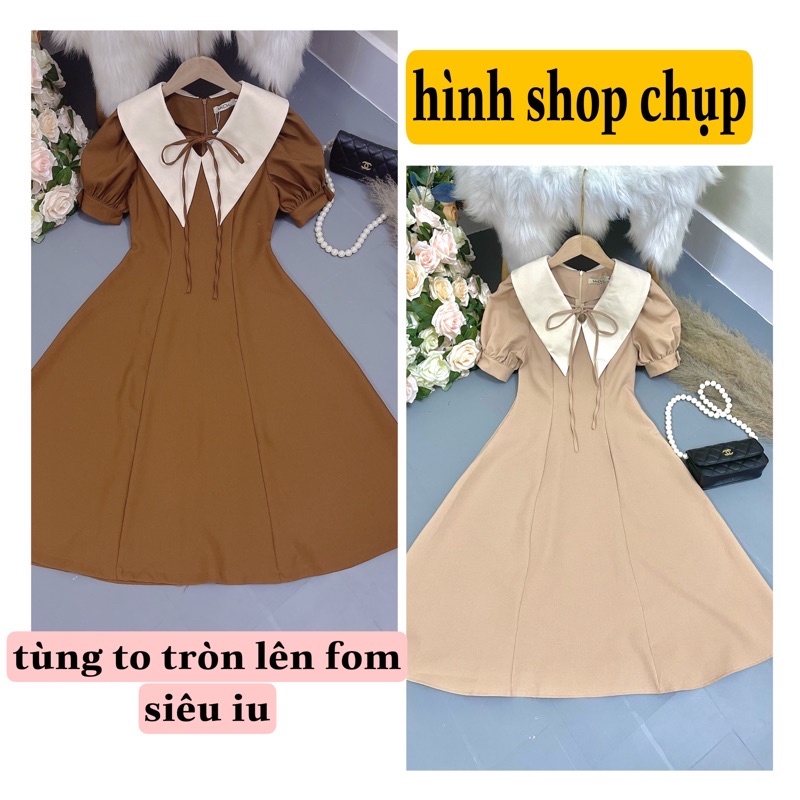 Đầm váy nữ dáng xòe midi dự tiệc cưới, dạo phố , váy công sở thanh lịch - Thời Trang VADA