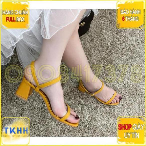 [CHUẨN CÓ HỘP] GIÀY SANDAL QUAI NGANG ĐẾ VUÔNG HH2