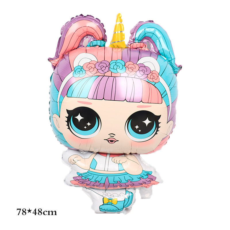 Bong Bóng Hình Búp Bê Lớn Trang Trí Tiệc Sinh Nhật Độc Đáo