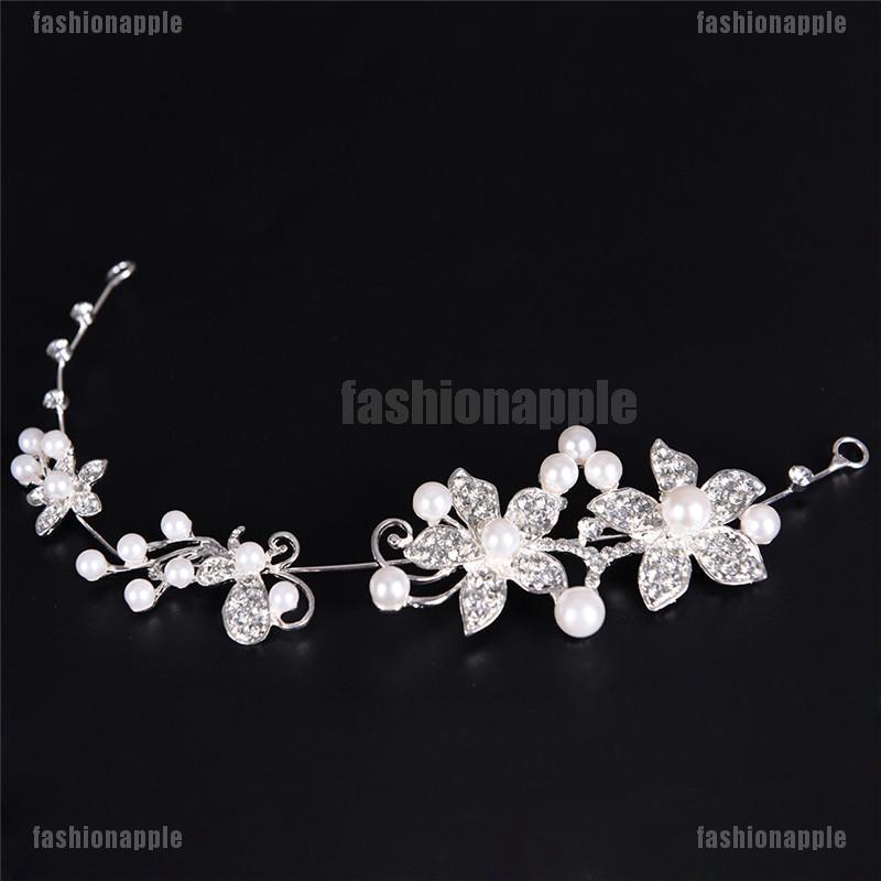 Kẹp Tóc Hình Bông Hoa Đính Đá Và Ngọc Trai Giả Thanh Lịch Dành Cho Nữ