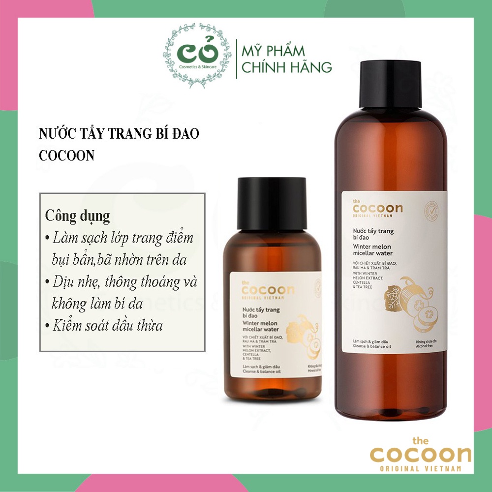 Nước Tẩy Trang Bí Đao Kiểm Soát Dầu Thừa COCOON