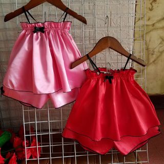 Bộ ngủ lụa 2 dây cho bé gái
