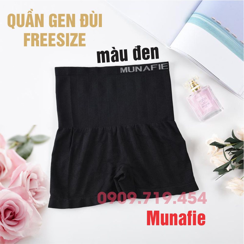 Quần gen đùi định hình Munafie thun cotton mềm mát, freesize 40-60 kg, hàng loại 1 xuất Nhật