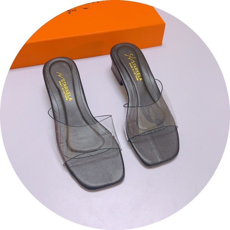 Dép guốc quai trong lệch gót vuông 4p nhiều màu hot lắm