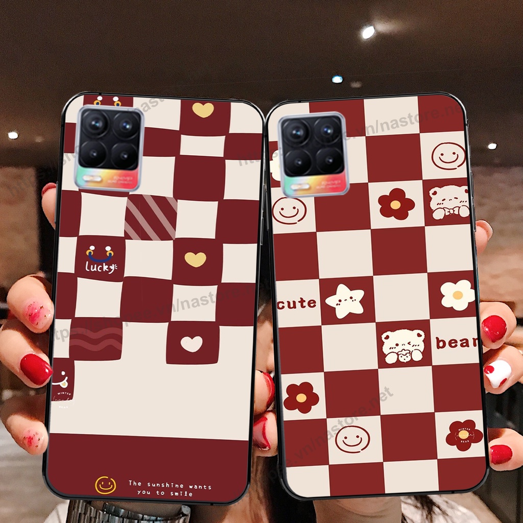 Ốp lưng Realme 8 / Realme 8 Pro trái tim hình gấu cute cá tính, giá rẻ, cực bền