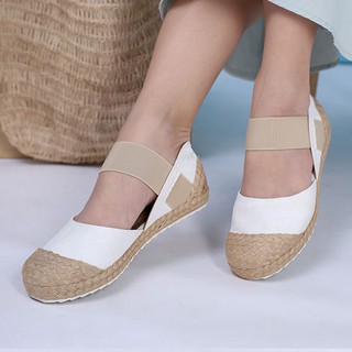 Giày nữ Búp Bê Cói Kiểu Trung Hoa Quai Thun Liliw Shoes