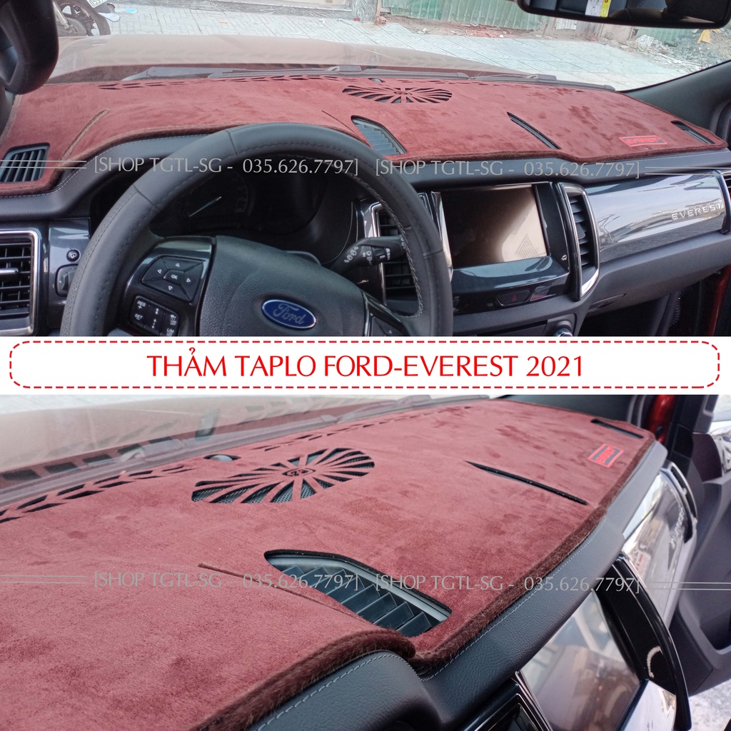 [Everest-2021] Thảm bảo vệ Taplo oto loại da vân gỗ,da cacbon,da nỉ đen và nhung lông cừu dày 3 lớp