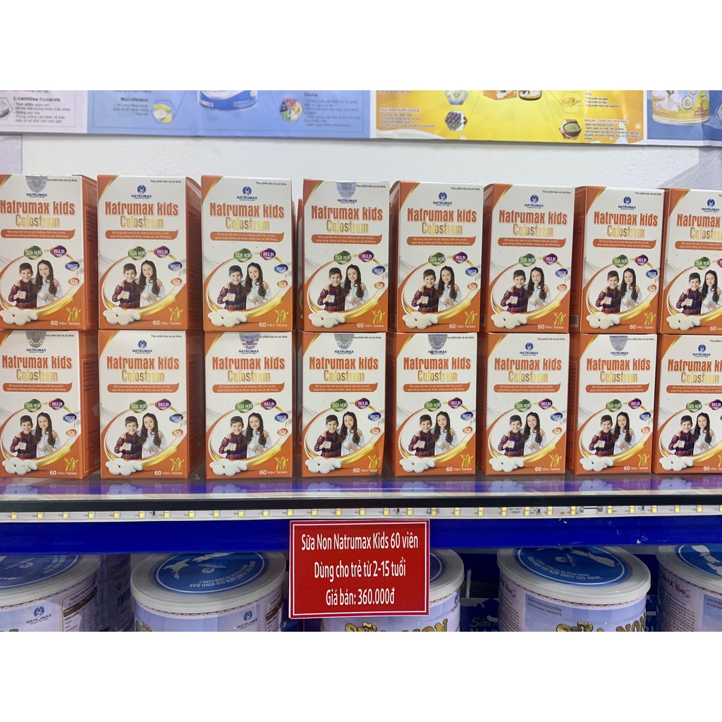 Sữa Non Natrumax Kids Colostrum Bổ Sung Dưỡng Chất Dạng Viên Kẹo Ngậm Hộp 60 Viên