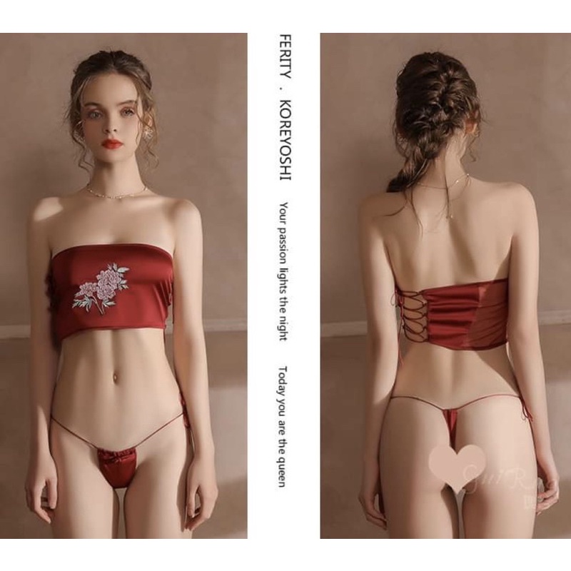 Set Bikini hoa thêu nổi gợi cảm