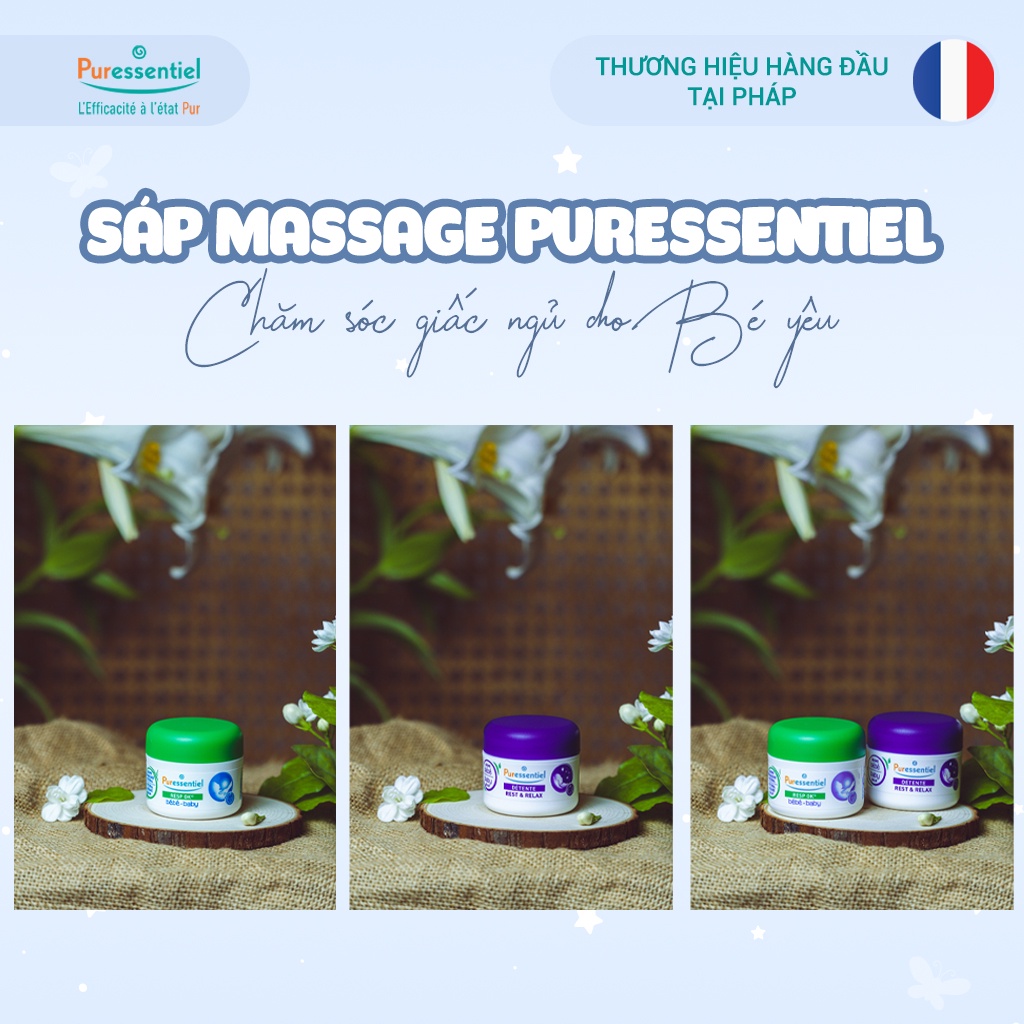 Sáp Massage Ngực Giúp Bé Ngủ Ngon Cho Bé Puressentiel - Resp Ok Pectoral Massage Balm Baby 30 ML