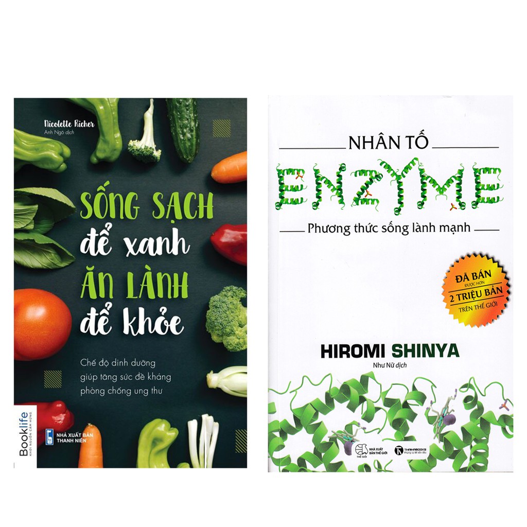 Sách - Combo hai cuốn:Phương Thức Sống Lành Mạnh+ Sống sạch để xanh ăn lành để khỏe.( trọn bộ)