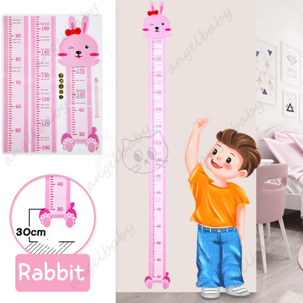 Trẻ em đo chiều cao thước phim hoạt hình hình động vật dễ thương decal dán tường