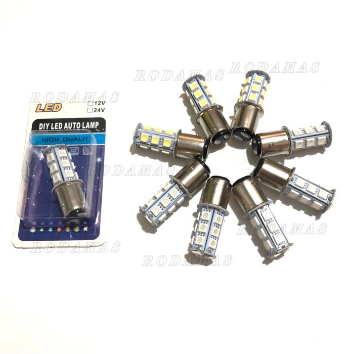 Đèn LED 18 Bóng Mắt Trắng Báo Dừng Xe Hơi/Xe Máy