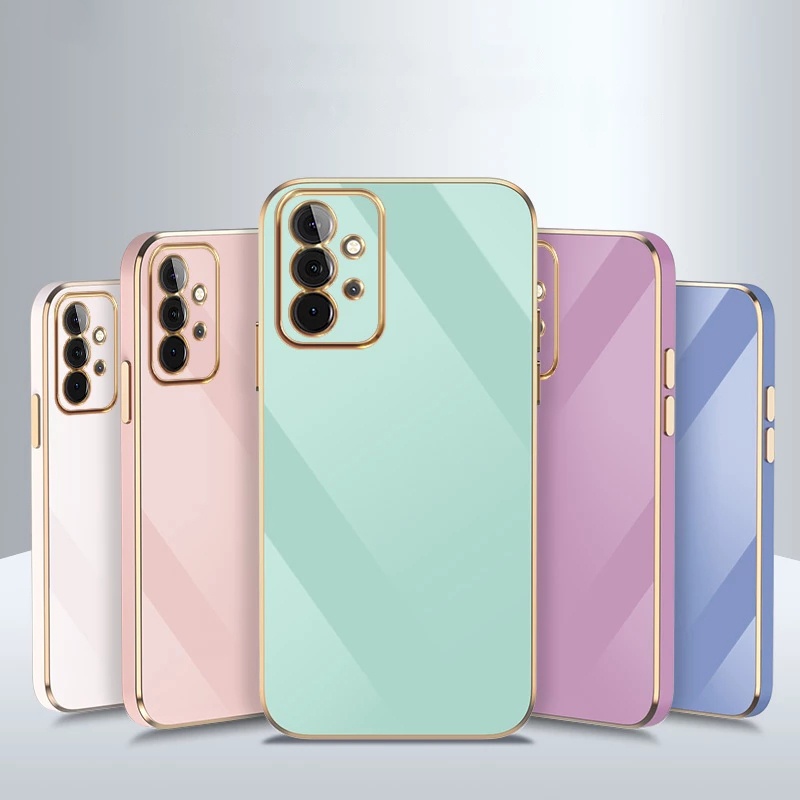 Ốp điện thoại dẻo mạ viền 6d sang trọng cho Samsung Galaxy ss A03s A12 A13 A22 A23 5G 2022