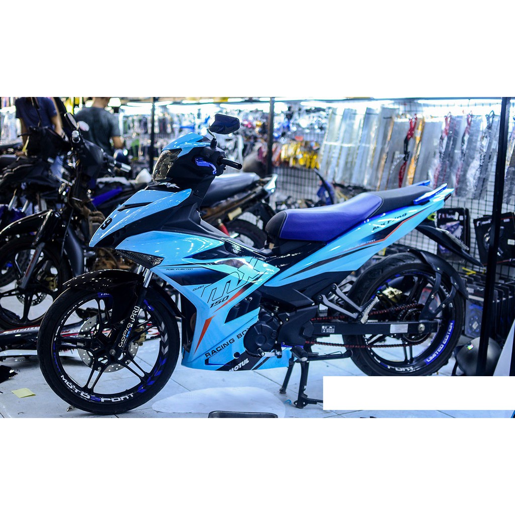 Tem trùm ♦FREESHIP♦ exciter 150 xanh ngọc mẫu mới, độ team trùm decal xe máy ex dán đời 2015-2020