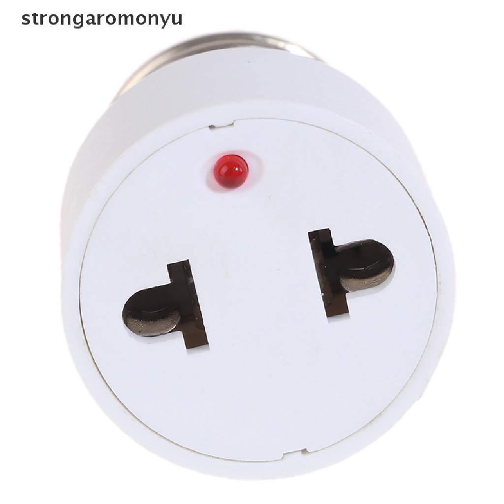 【YU】 220V E27 ABS White Connector Accessories US/EU Plug Screw Bulb Base Adapter .