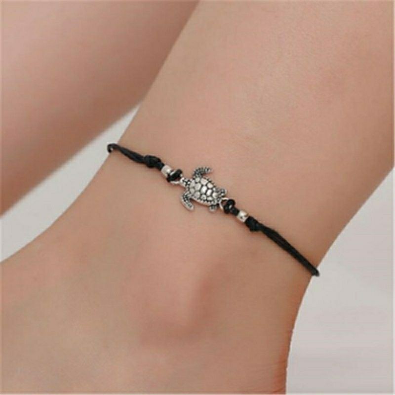 Vòng chân charm rùa biển xinh xắn