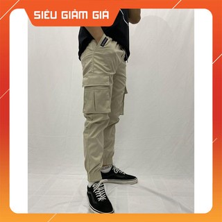 Quần jogger Túi hộp nam nữ  màu vàng