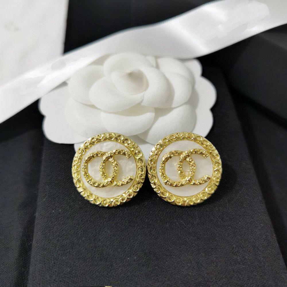 Bông Tai Chữ C Sang Trọng VANES1 925|Đôi Khuyên Tai Chữ C Thời Trang Cho Nữ