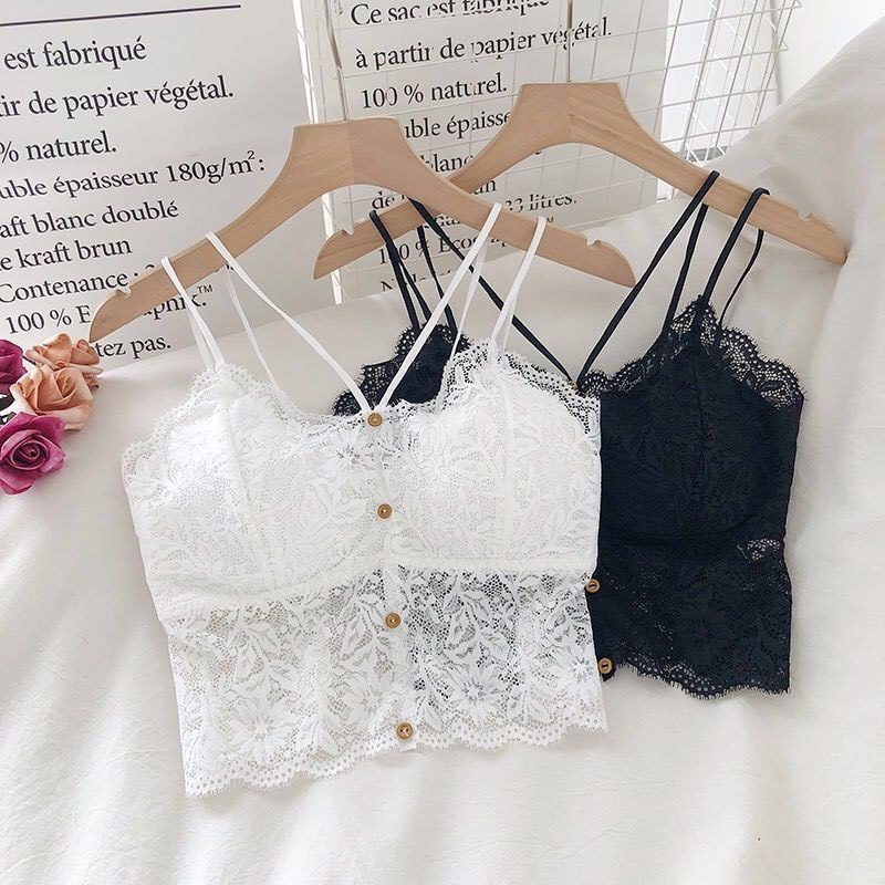 Áo Bra Nữ Ren Hoa Khuy Trước Sexy Siêu Quyến Rũ 2404