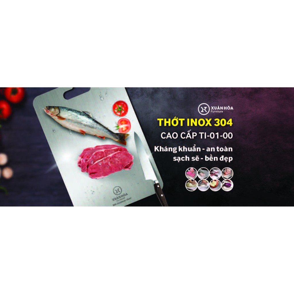 Thớt inox 304 Xuân Hòa TI-01-00