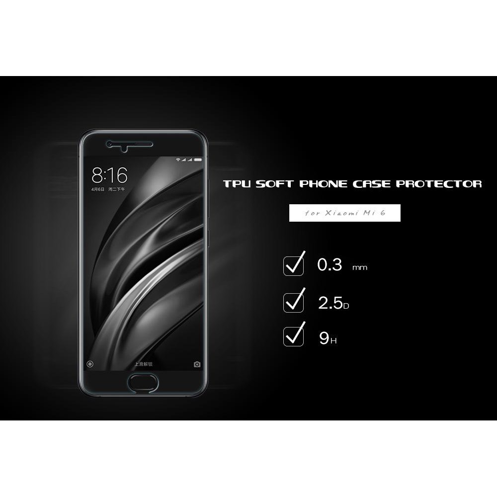 Miếng Dán Kính Cường Lực 2.5D Cho Xiaomi Mi 6 - Glass