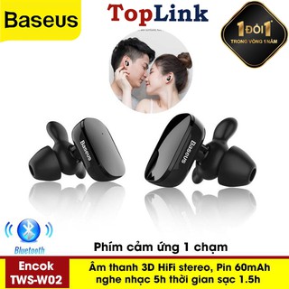 Tai Nghe Không Dây Hoàn Toàn True Wireless Thiết Kế Phím Cảm Ứng Bluetooth 2 Tai Thông Minh Chống Ồn Nước