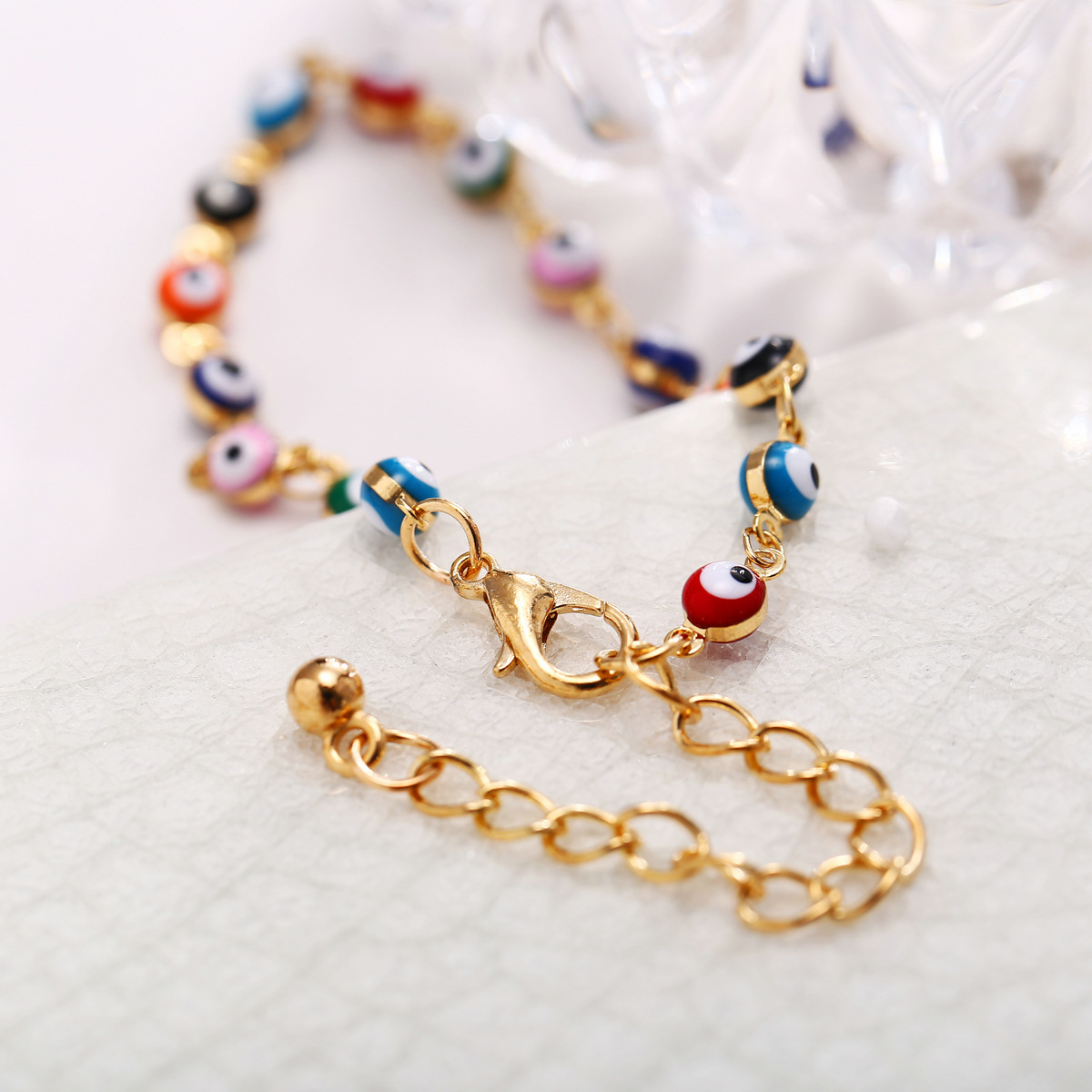 2021 new bohemian retro eye color anklet