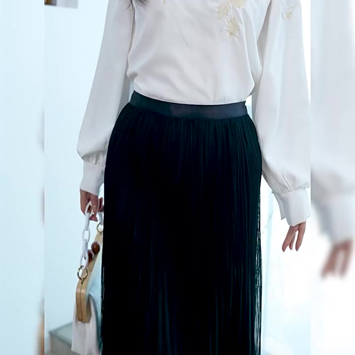 Chân váy von xếp ly midi hàng nhập khẩu cao cấp Oxatyl V558