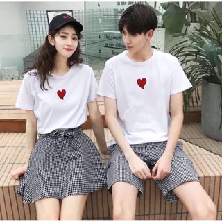 Áo Đôi Nam Nữ - Đồ Đôi -Cổ Tròn COTTON