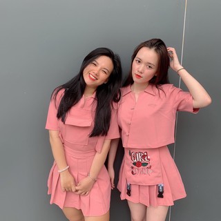 Yếm 2IN1 mặc được 2 kiểu Natthy Style (hồng)