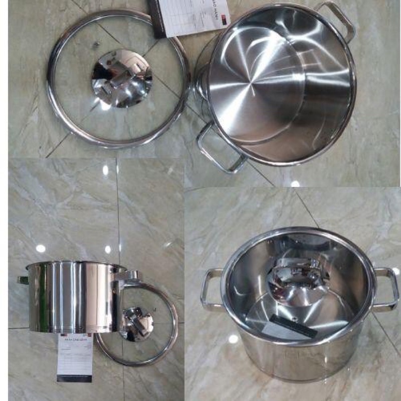 Nồi inox 304 Fivestar 3 Đáy Đun Từ Size 16/18/20/24cm