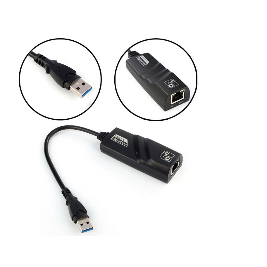 Cáp Chuyển Đổi Usb 3.0 Gigabit Ethernet Adapter Usb Sang Lan Network Card Cho Pc