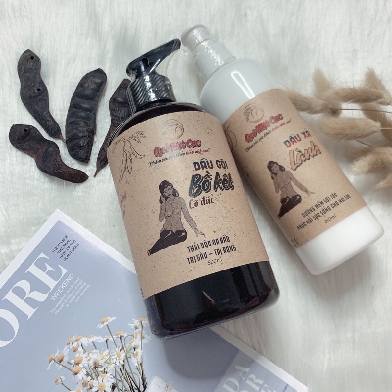 [Mua để nhận quà] Combo Dầu Gội Đầu Bồ Kết Cô Đặc Dầu Xả Lành QUÊ MỘT CỤC sạch gàu hết bết dính tóc dưỡng tóc mềm mượt | BigBuy360 - bigbuy360.vn