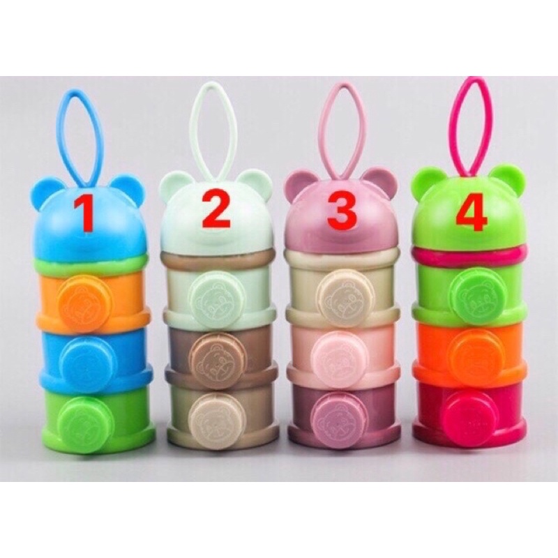 Chia sữa 4 ngăn có nắp xoáy