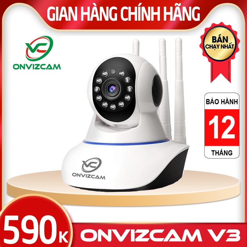 Camera giám sát không dây  ONVIZCAM V3 xoay theo chuyển động nâng cấp từ YOOSEE Full HD 1080P