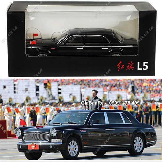 Xe Mô Hình Kim Loại Siêu Xe Hồng Kì Hongqi L5 Faw Tỉ Lệ 1:32  - 9727
