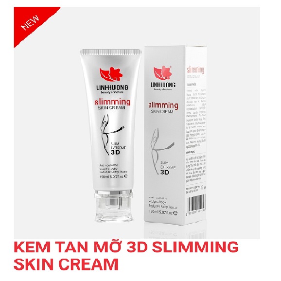 Kem Tan Mỡ 3D Slimming Skin Cream Linh Hương Chính Hãng Săn Chắc Giảm Nếp Nhăn Trên Da